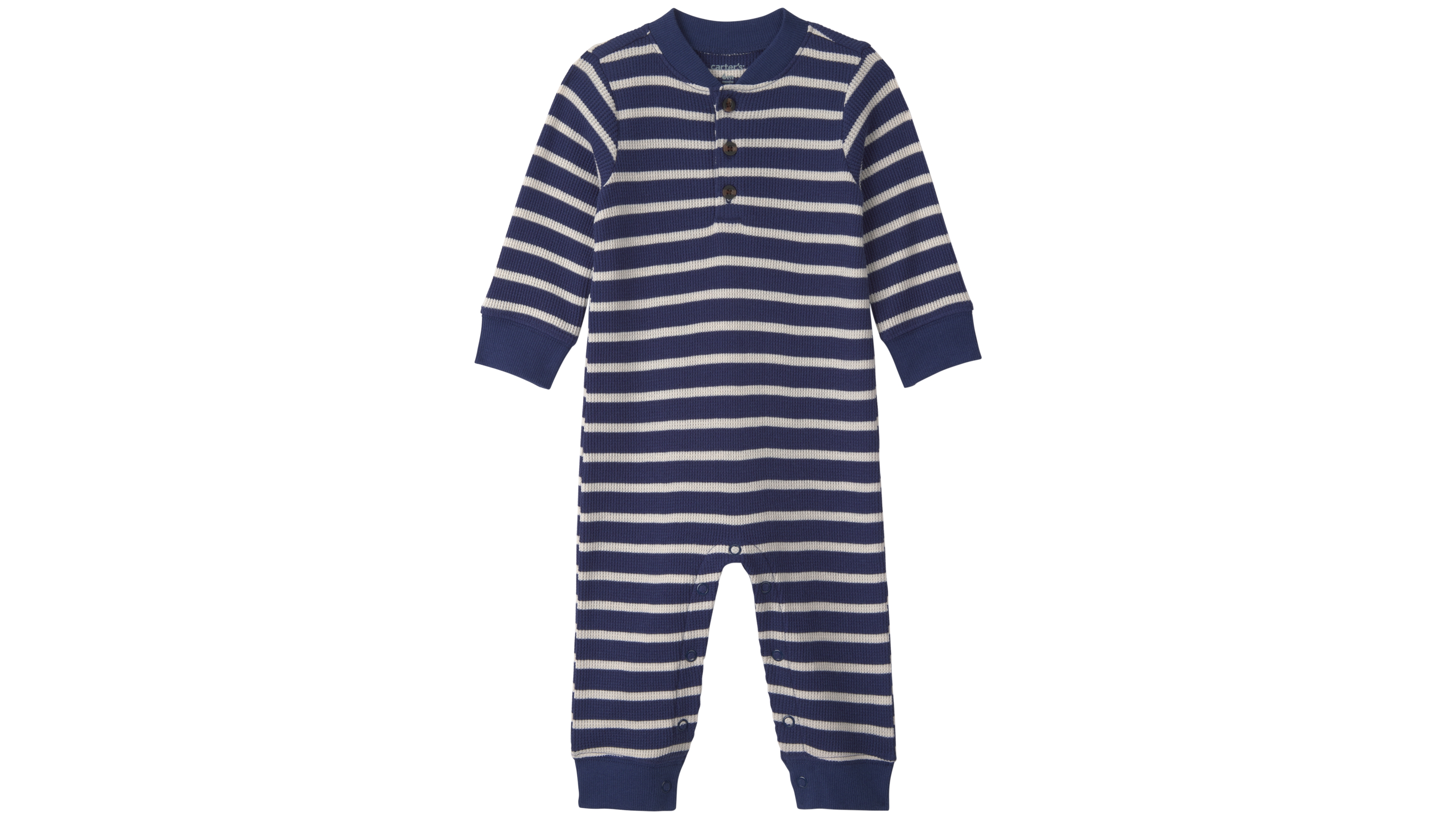 Carter's Baby Boys' Thermal Striped Jumpsuit
