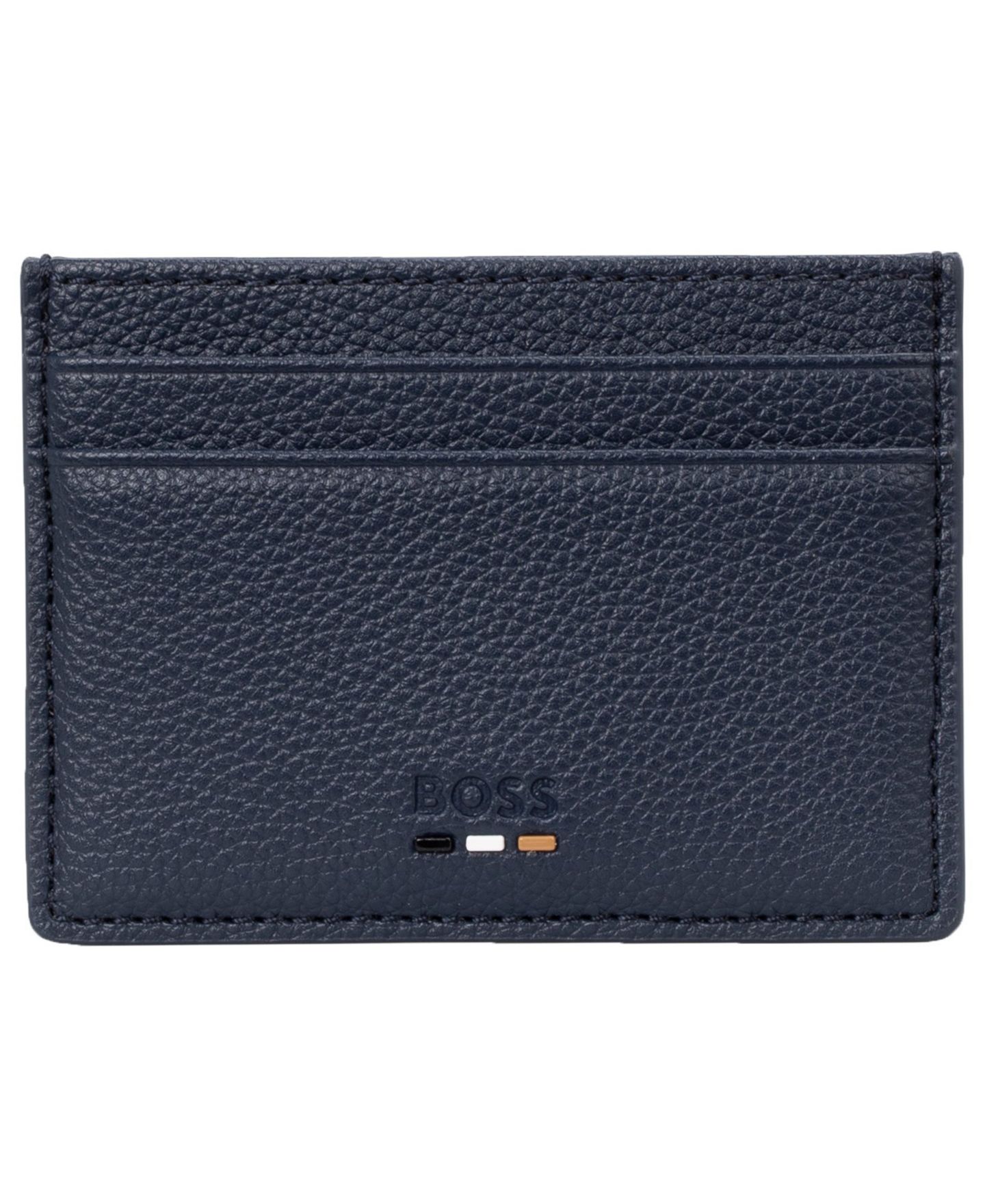 Мужской минималистичный футляр для карт Hugo Boss Ray_S Card N. из экокожи на 5 карт, цвет: Синий — фото 1