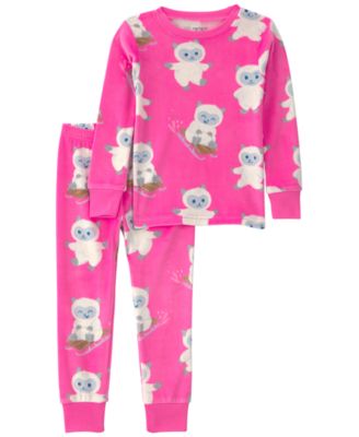 Toddler Girls' 2T-5T Dream Plush Yeti Snug-Fit Pajama, 2-Piece Set