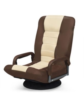 Foldable Swivel Floor Chair for Gaming or Reading Nooks