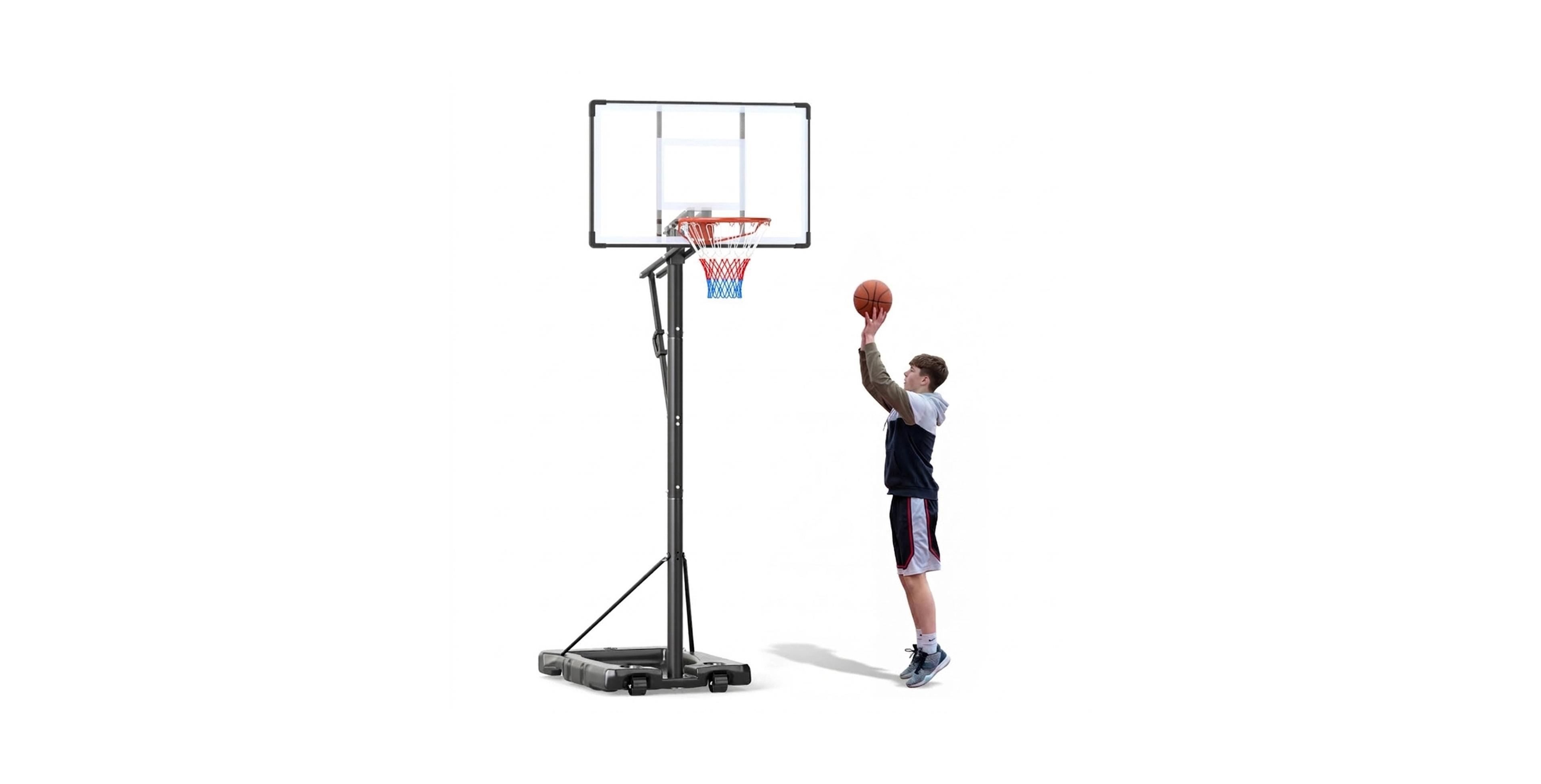 Sugift 10 Feet Portable Basketball Hoop Outdoor for Adults