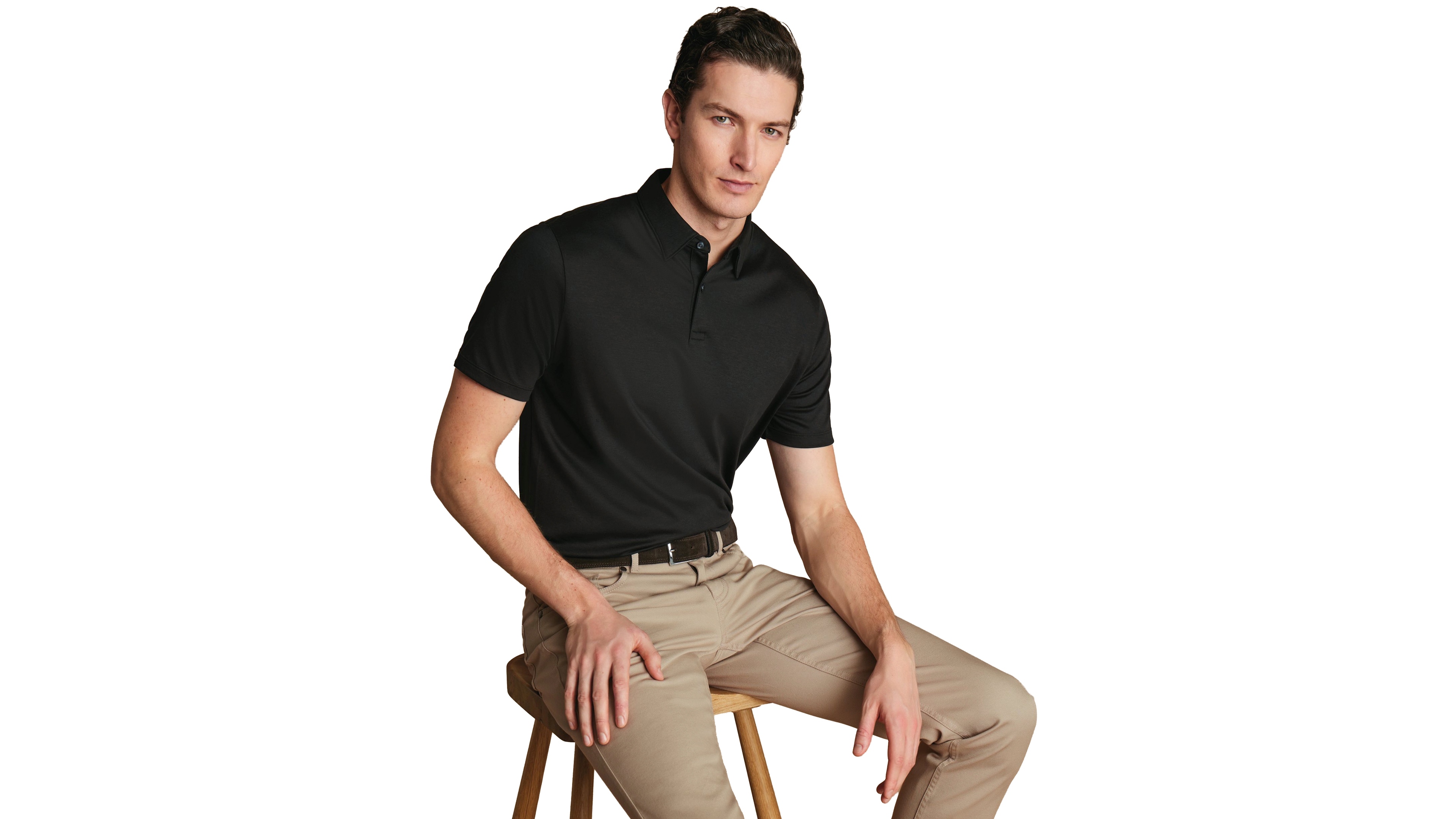 Charles Tyrwhitt Men's Short-Sleeve Regular-Fit Polo Shirt