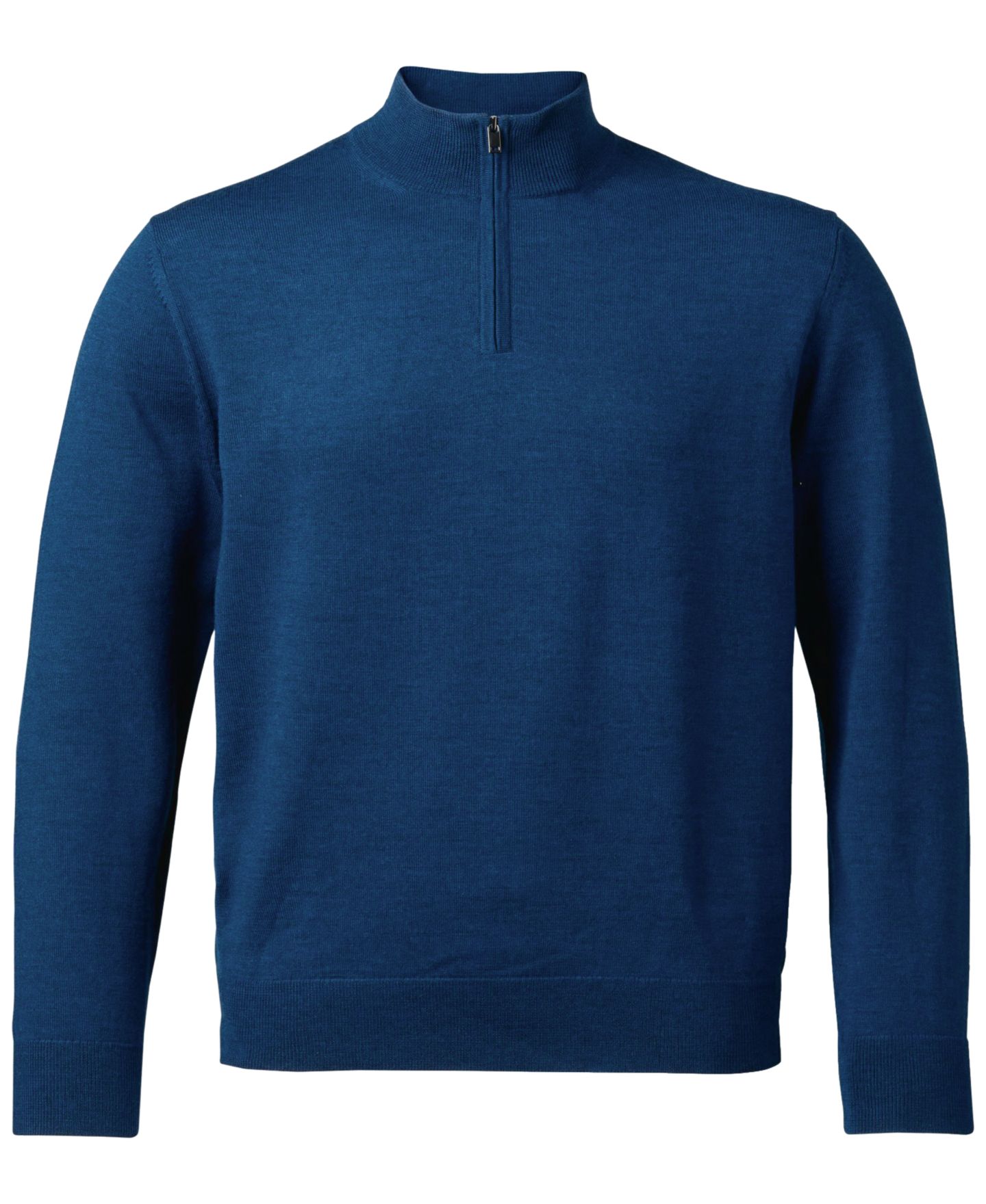 Мужской свитер Charles Tyrwhitt Royal B из мериносовой шерсти на молнии до груди, цвет: Королевский синий — фото 3