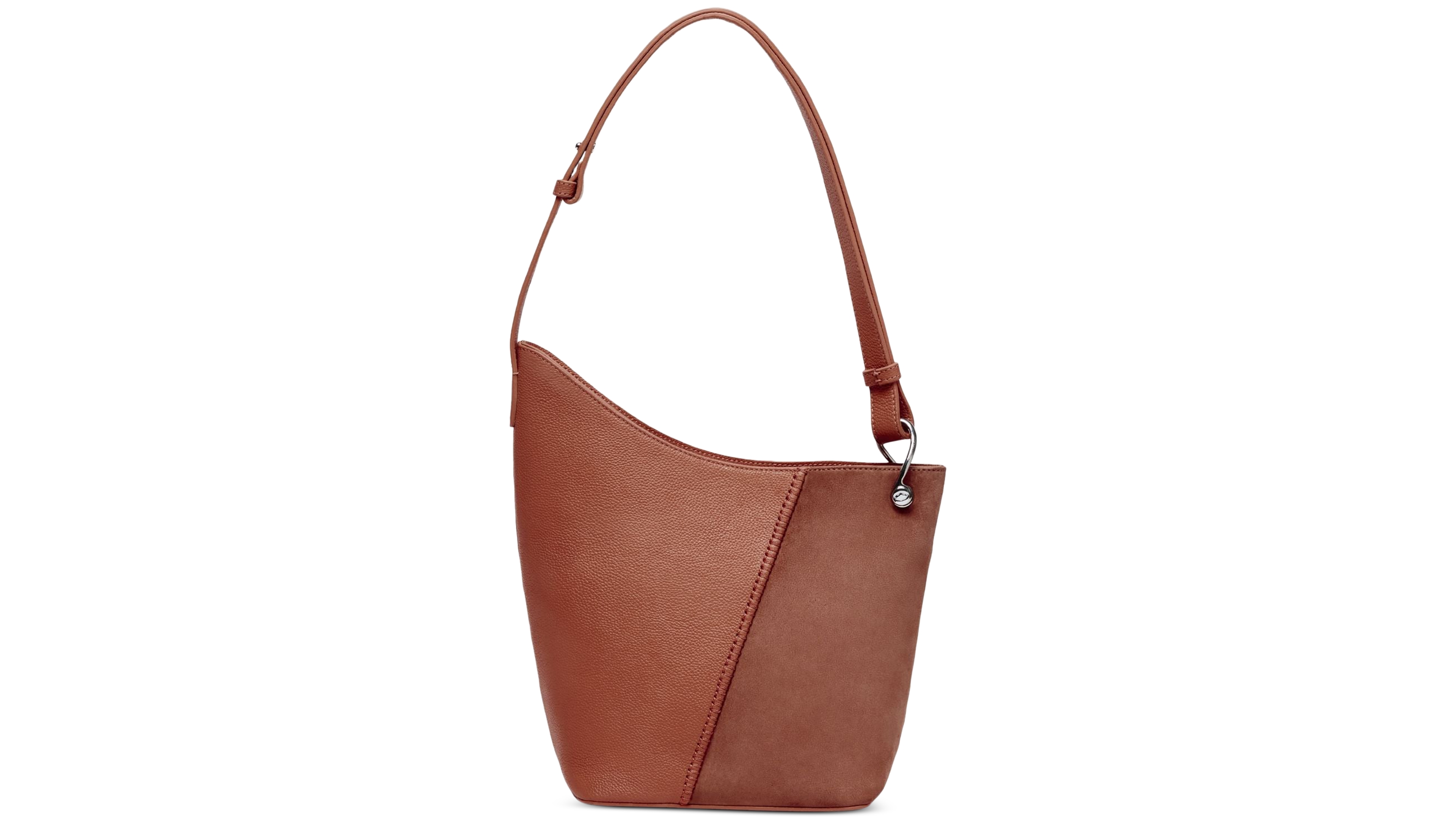 orYANY Sage Leather and Suede Adjustable Bucket Shoulder Handbag