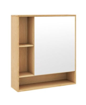 Single Door Mirrored Bathroom Wall Cabinet for Small Spaces