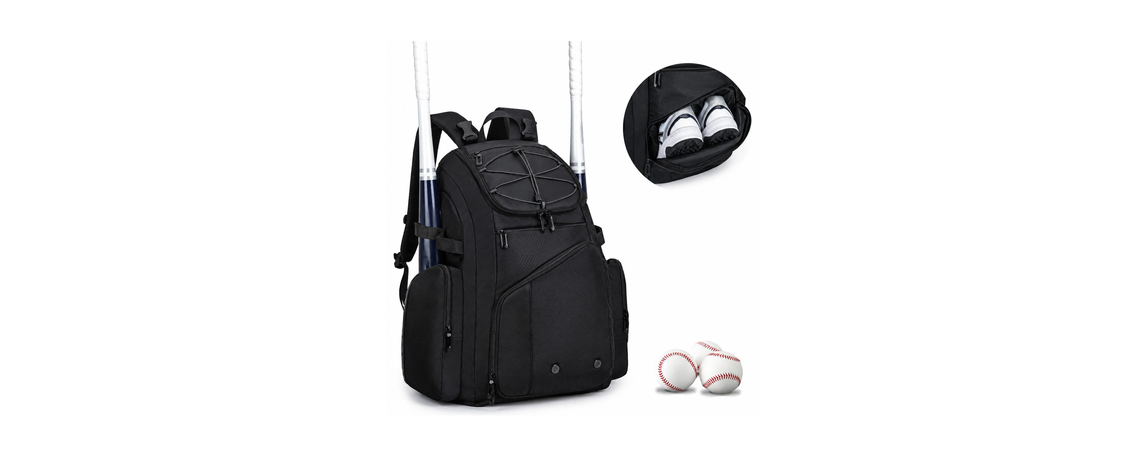 Peneyon Baseball Softball Bag with Shoe Compartment Holds 4 Bats