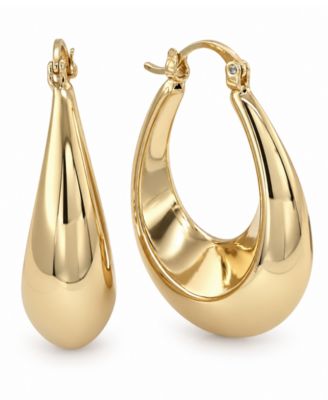 And Now This - 18K Gold Plated or Silver Plated Hoop Earring Gold