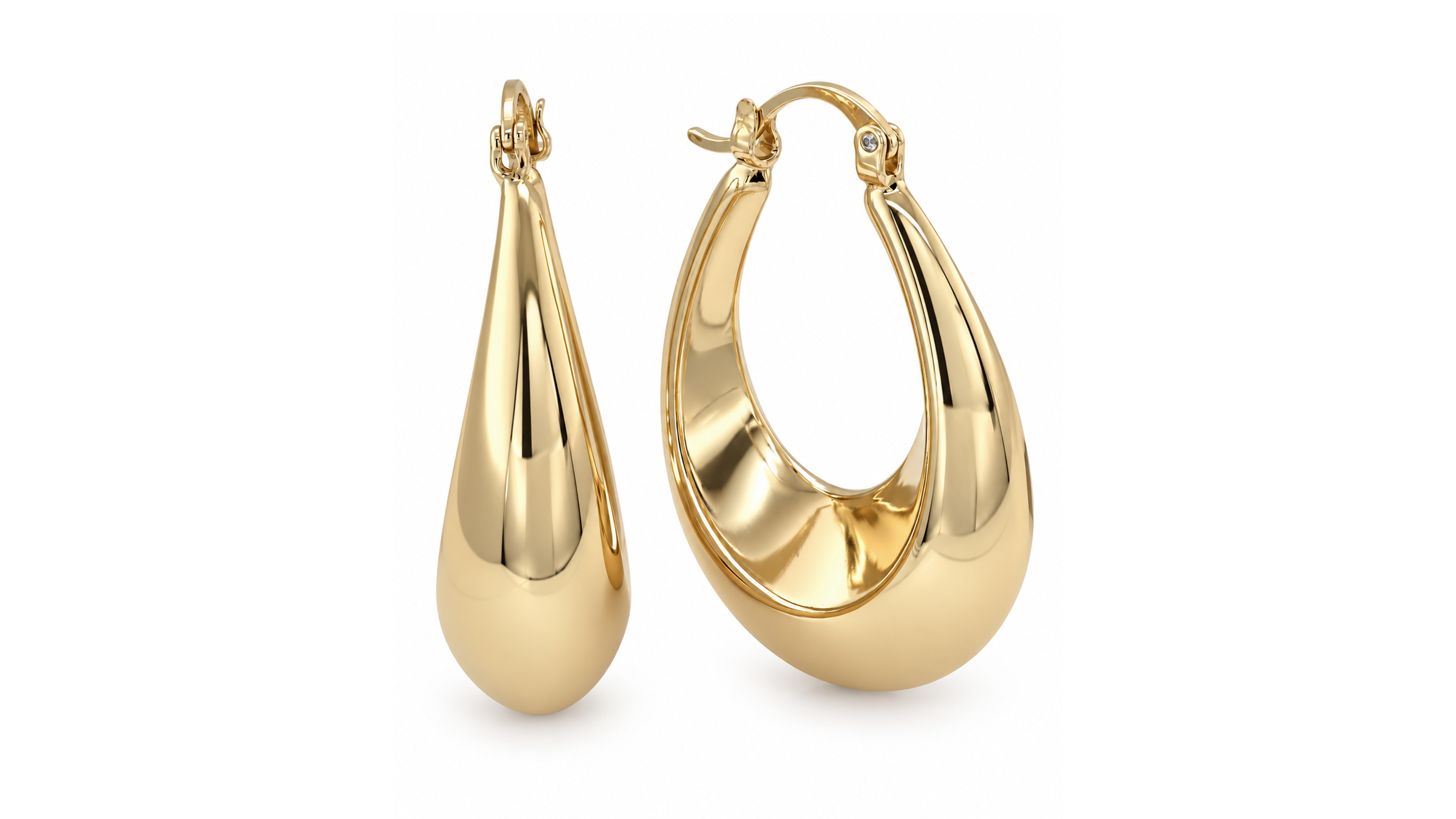 And Now This 18K Gold Plated or Silver Hoop Earring