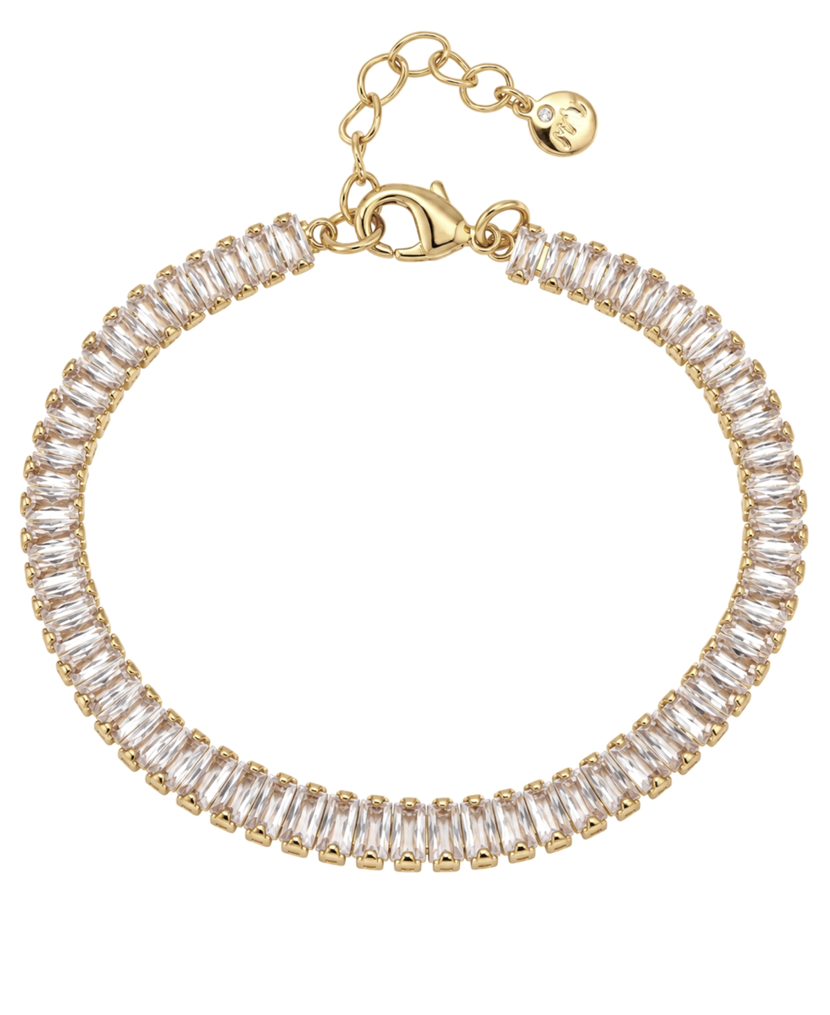 And Now This Cubic Zirconia Baguette Bracelet - 18K Gold Plated Over Brass