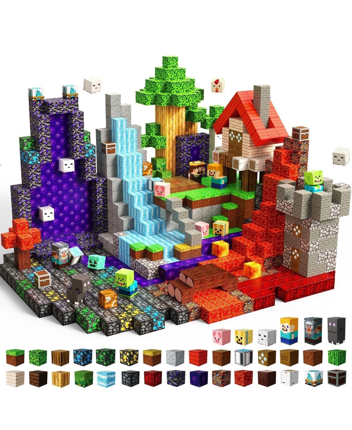 Gnuadz 150 Pieces Building Cubes Montessori Sensory Stacking Blocks Birthday Gift