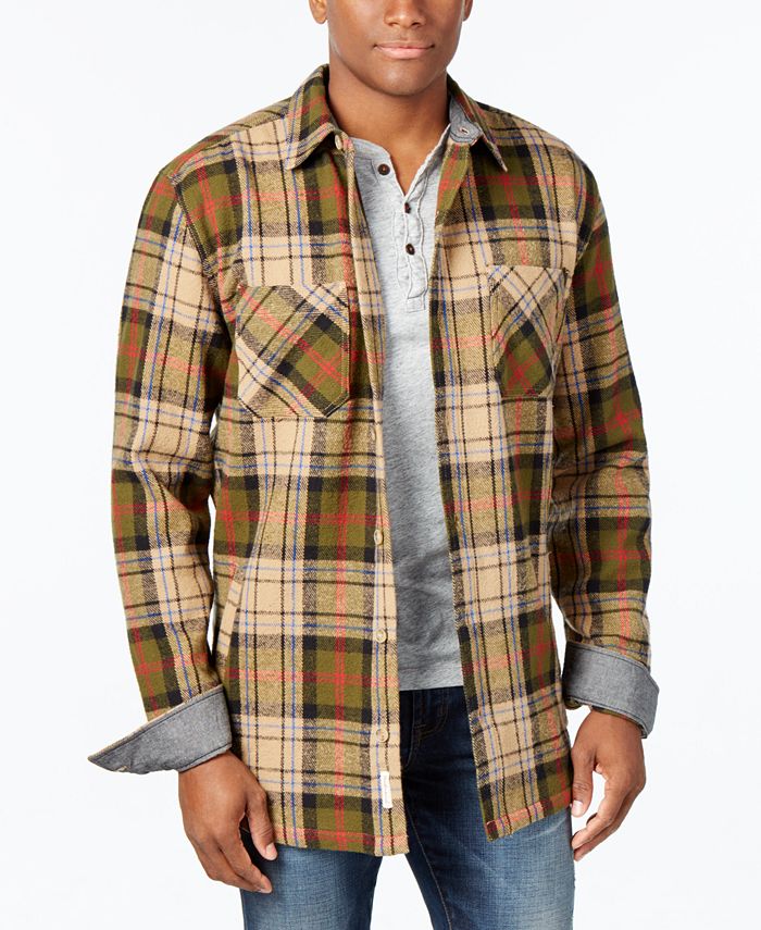 Weatherproof Vintage Men's Twill Plaid Shirt Jacket, Classic Fit - Macy's