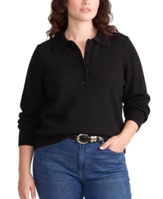 Plus Size Soft Spun Polo Sweater