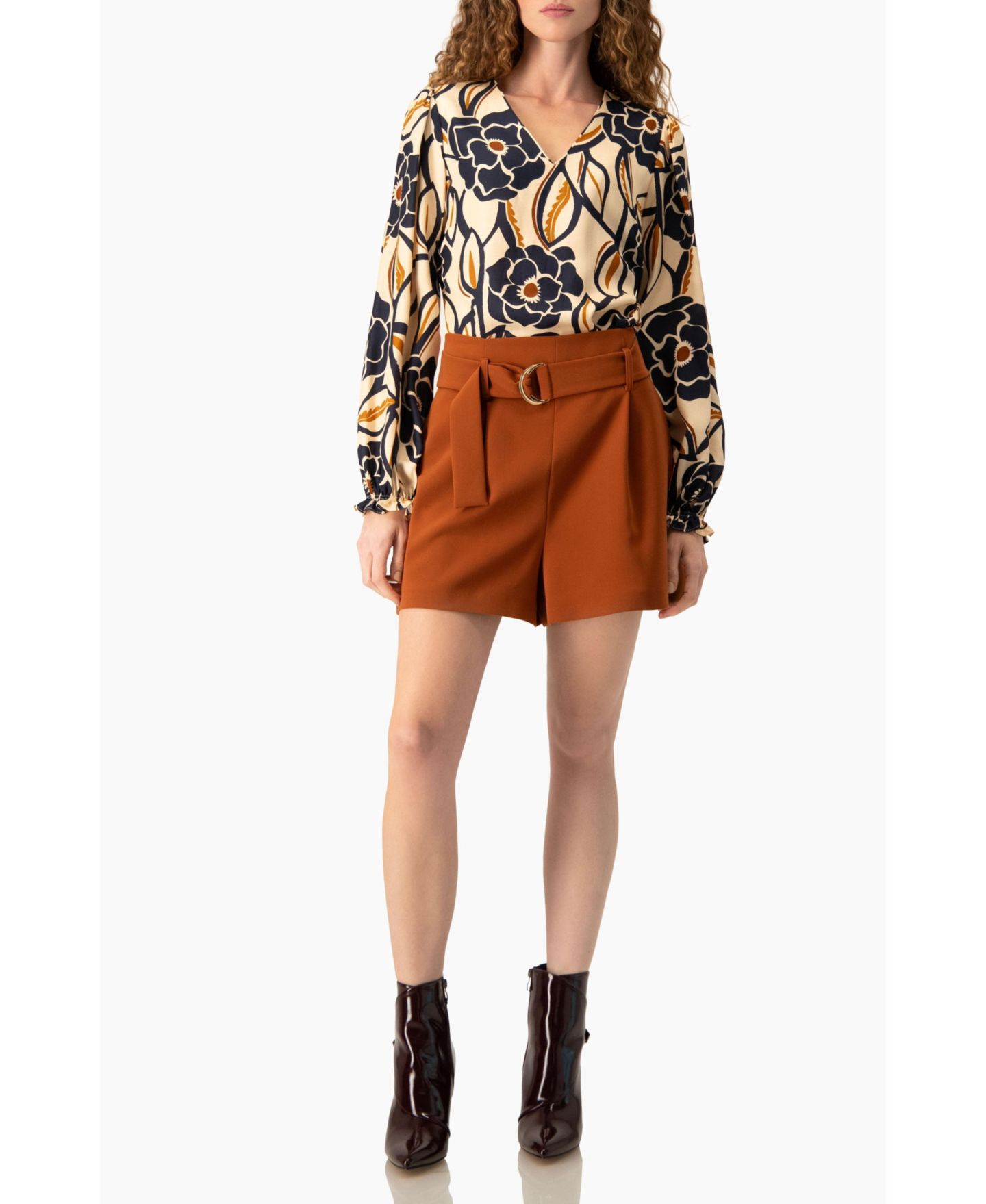 Женская блузка Ivonne Floral-Print Bishop-Sleeve Long-Sleeve, цвет: Слоновая кость — фото 5