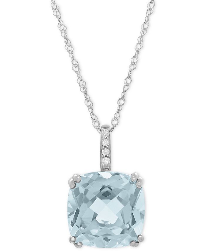 Macy's outlet aquamarine pendant