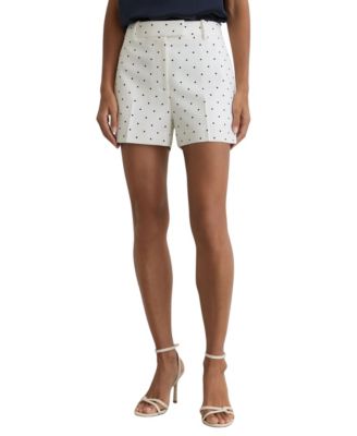 Women's Beatrix Pleated High-Rise Lined Shorts