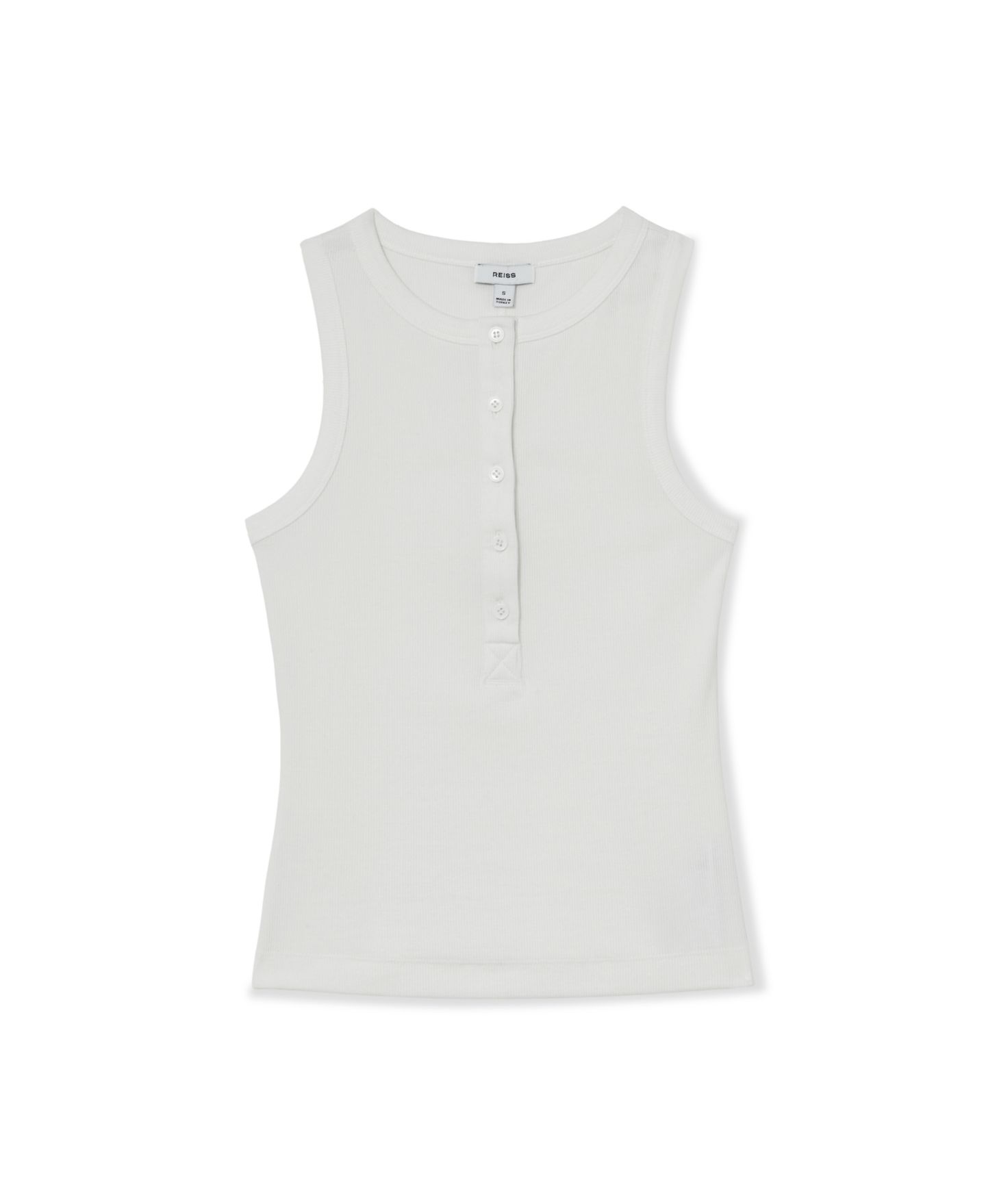 Женский жилет REISS Rita Ribbed Sleeveless Crewneck, цвет: Белый — фото 4