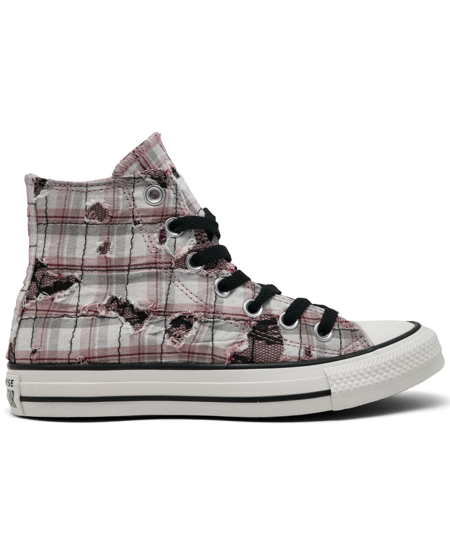Женские высокие парусиновые кеды Converse Ctas Hi Petal Pit, цвет: Розовый / Чёрный — фото 2