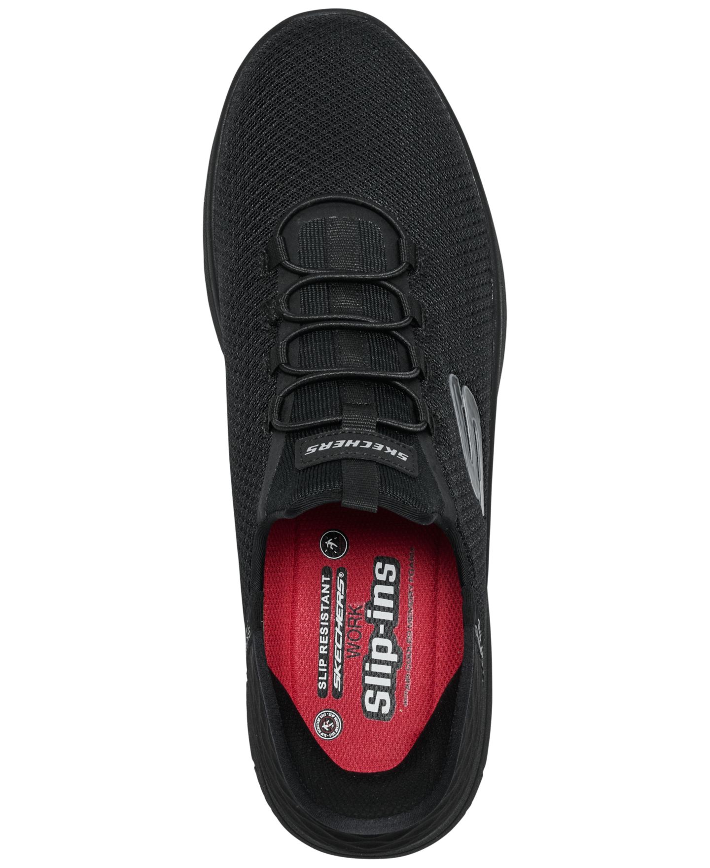 Мужские слипоны Skechers Colsin нескользящие, цвет: Чёрный — фото 5