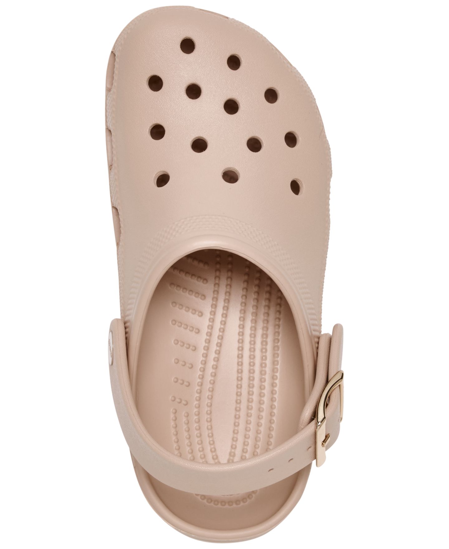 Женские сабо Crocs с металлической пряжкой и открытой пяткой, цвет: Пудровый — фото 5
