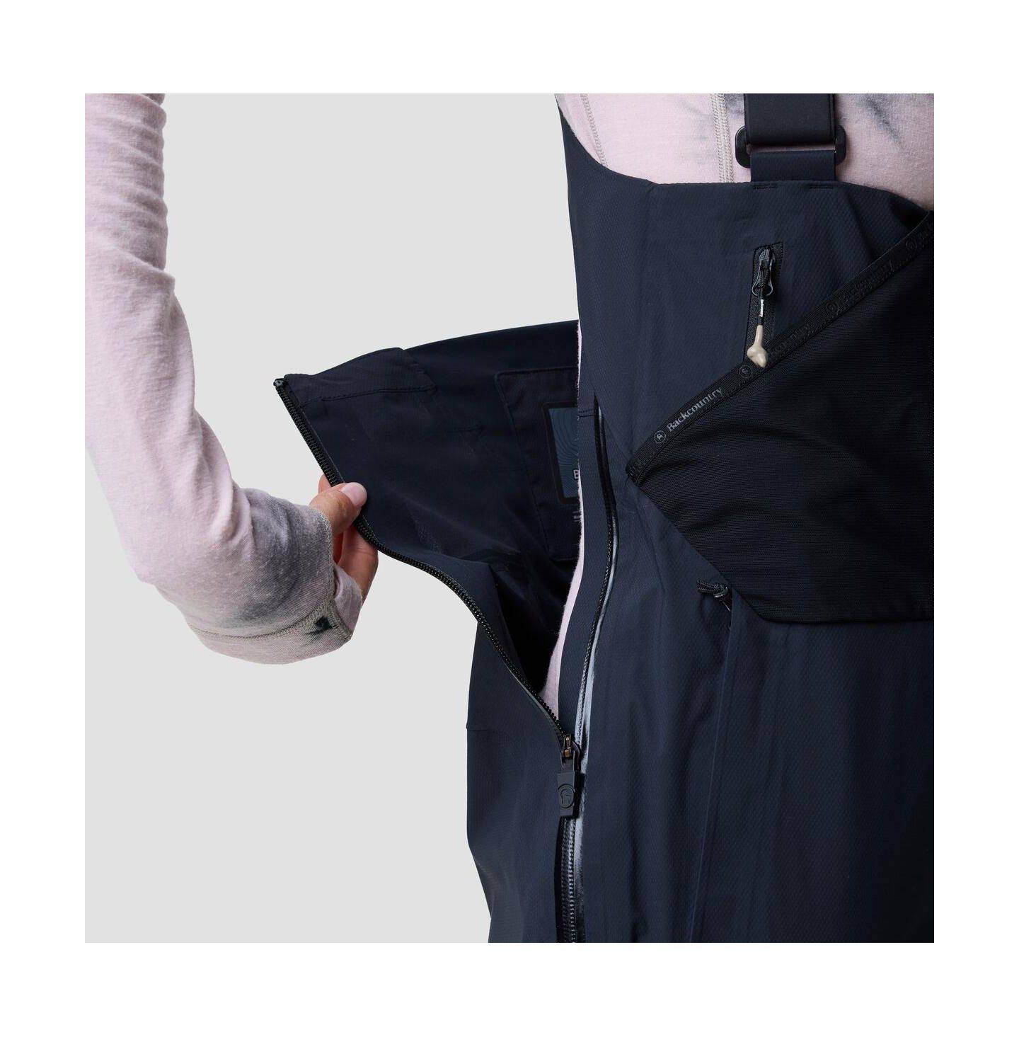 Женские брюки Backcountry Cottonwoods Xpore LT Non-Insulated Stretch-Back Bibs, цвет: Чёрный — фото 5