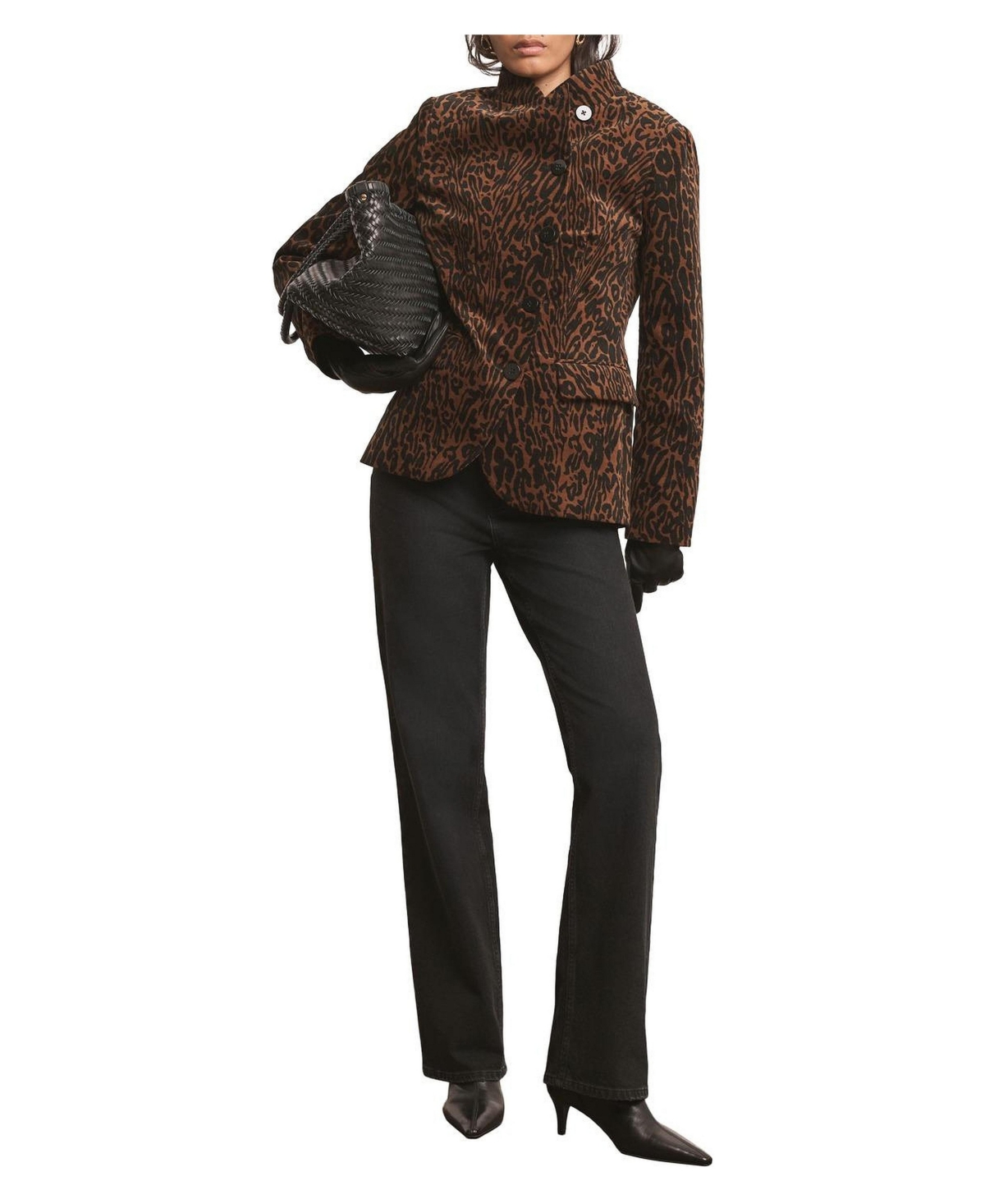 Mint Velvet Women's High Neck Printed Jacket