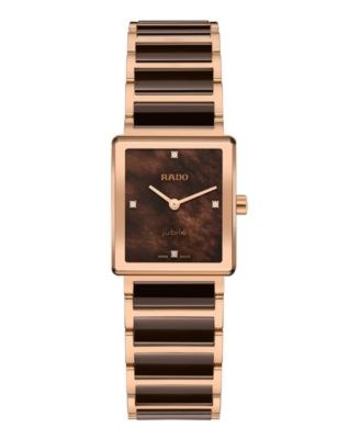 Women's Swiss Quartz Integral Stainless Steel and Ceramic Bracelet Watch 23mm