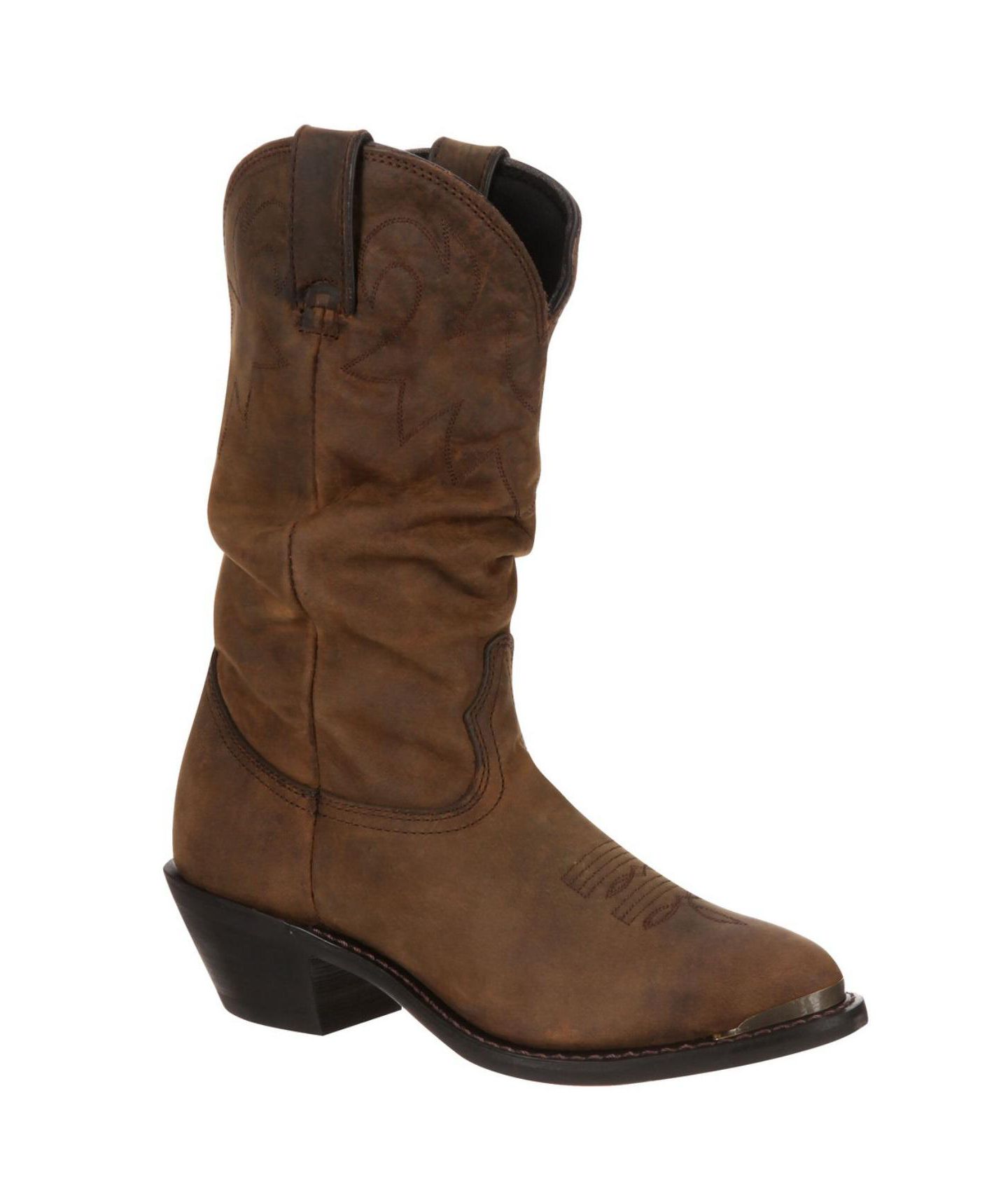 Женские ботинки Durango Distressed Tan Slouch Western Boot, цвет: Рыжевато-коричневый — фото 9