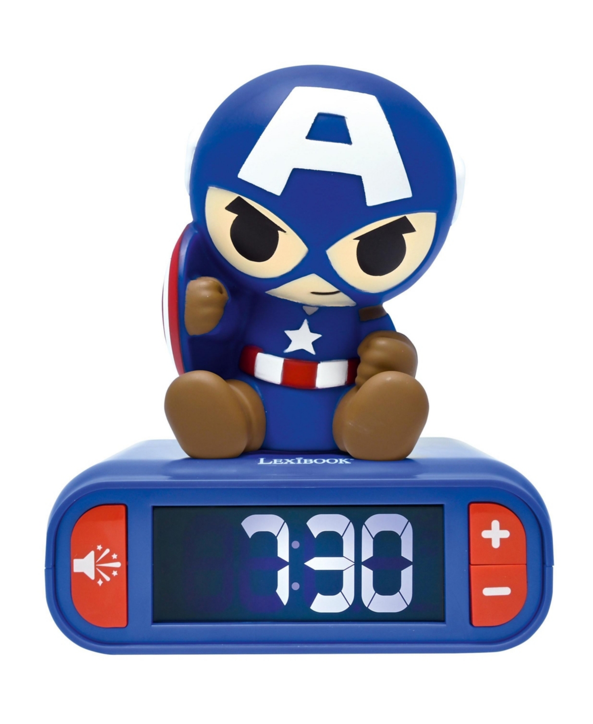 Avengers RL800AV1 7.28" Light-Up Backlit Lcd Nightlight Alarm Clock - Blue