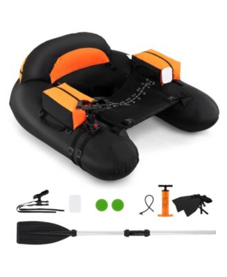 Inflatable Float Tube with Adjustable Fishing Rod Holder and Fish Hook Stator