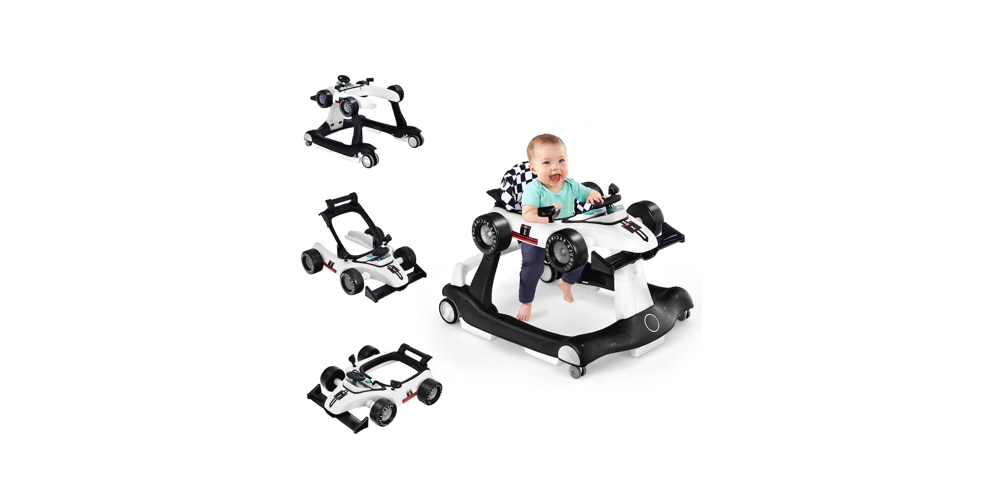 Sugift 4-in-1 Foldable Activity Push Trainer with Adjustable Height, Ages 6-8 Months