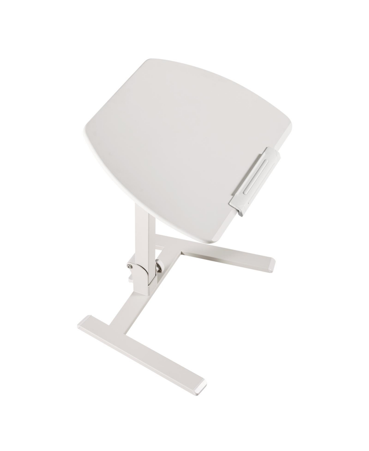Sugift Adjustable Height Mobile Standing 25.6 x 19 in Tilting Desktop 33 lbs Capacity Desk - White