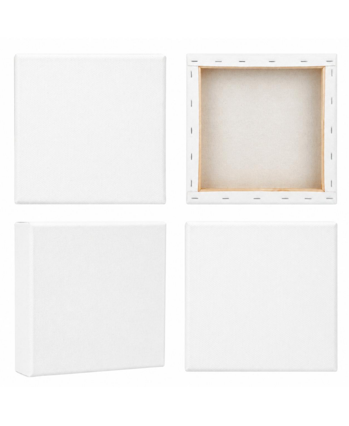 Lowking 100 Cotton Canvas 4 Pack Stretched Painting Frames Primed Art Supplies
