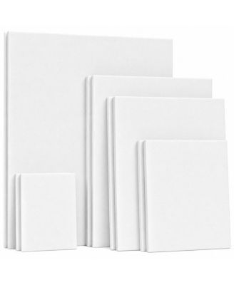 Cotton Stretched Art Canvases Pre-Primed Wooden Frame Multi Pack
