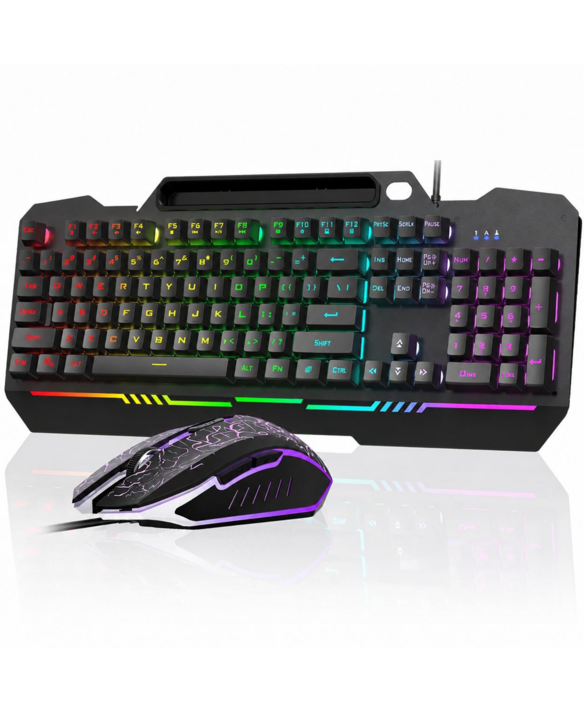 Lofree Wired Ergonomic Rgb Backlit Gaming Keyboard Mouse Combo for Pc