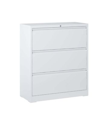 3-Drawer Metal Lateral File Cabinet with Lock