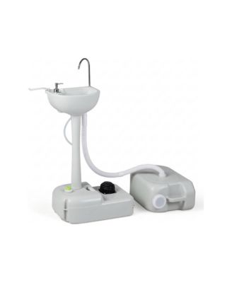 4.5 Gallon Portable Camping Wash Basin Stand with Foot Pump