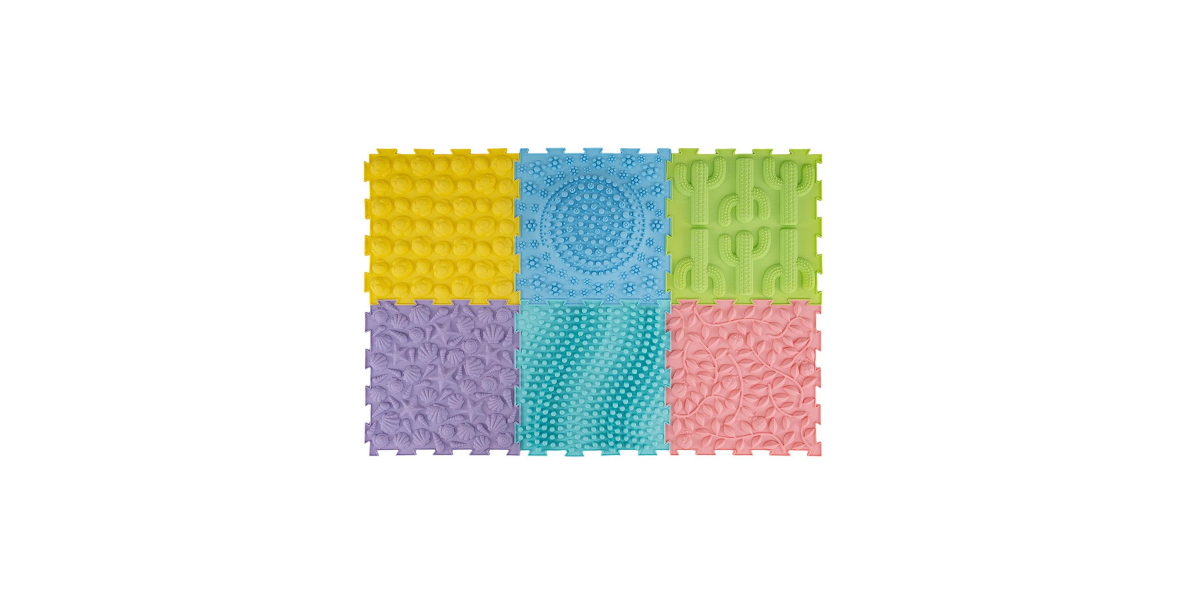 Sugift Interlocking Sensory Mats, 6-Piece Playmat, Ages 3+