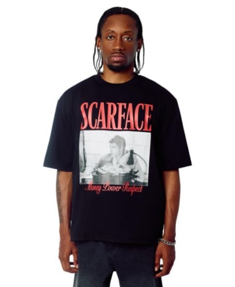 Мужская футболка Reason Scarface Money Power Respect Short Sleeve, цвет: Чёрный