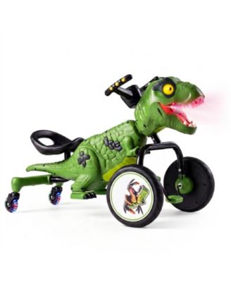Dinosaur Drift Tricycle with Mist Spray, Roar Sound & Lighted Head, 66 lb Capacity, Ages 3-8