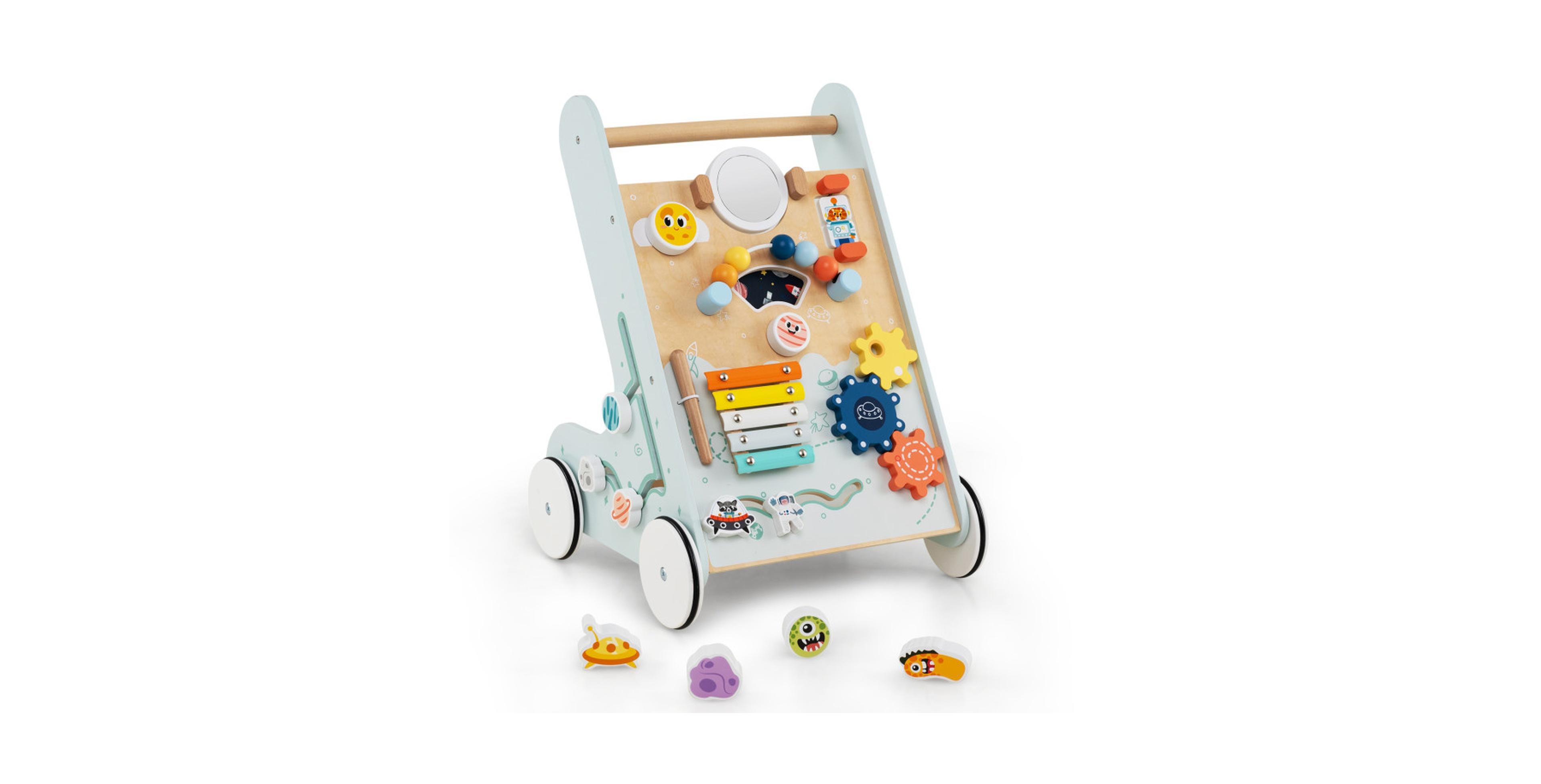 Hongge Wooden Push-Along Activity Center, Ages 1+
