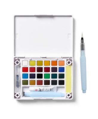 Koi Pocket Field Sketch Kit, 24 Colors, 1 Water Brush, 1 Sponge