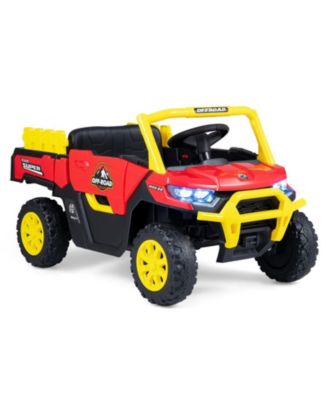 24V Off-Road Ride-On Dump Truck with Working Rear Bed and Parent Remote Override, 66 lb. Capacity, Ages 3+