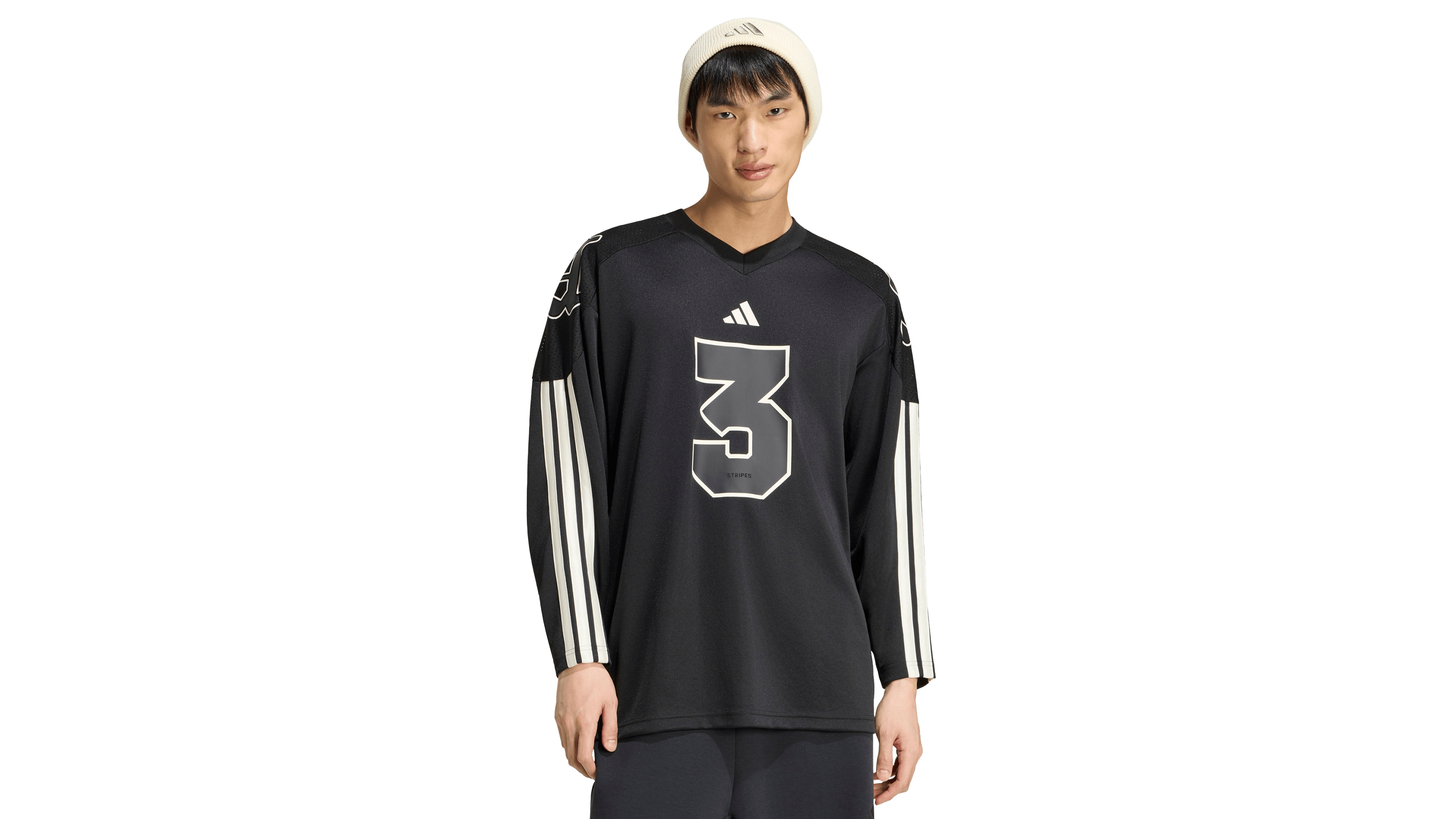 adidas Men's Stadium Jersey Long-Sleeve V-Neck T-Shirt