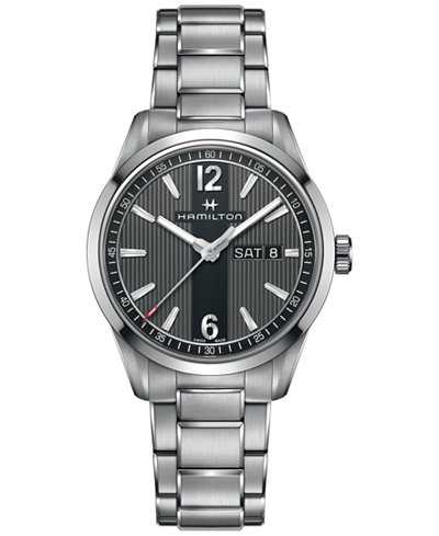 Hamilton Men's Swiss Broadway Stainless Steel Bracelet Watch 40mm H43311135