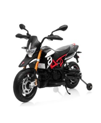 12V Electric Motorcycle with Detachable Training Wheels & LED Headlight, 66 lbs Capacity, Ages 3-6