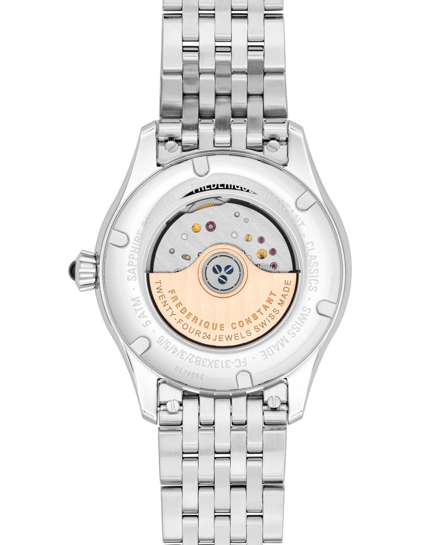 Женские часы Frederique Constant Swiss Automatic Double Heart Beat Silver-Tone Stainless Steel Bracelet Watch 36mm — фото 3