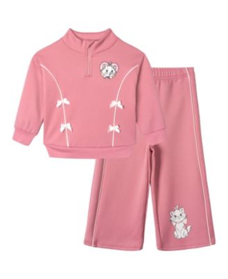 Toddler Girls Marie Quarter-Zip Sweatshirt and Wide-Leg Pants Set