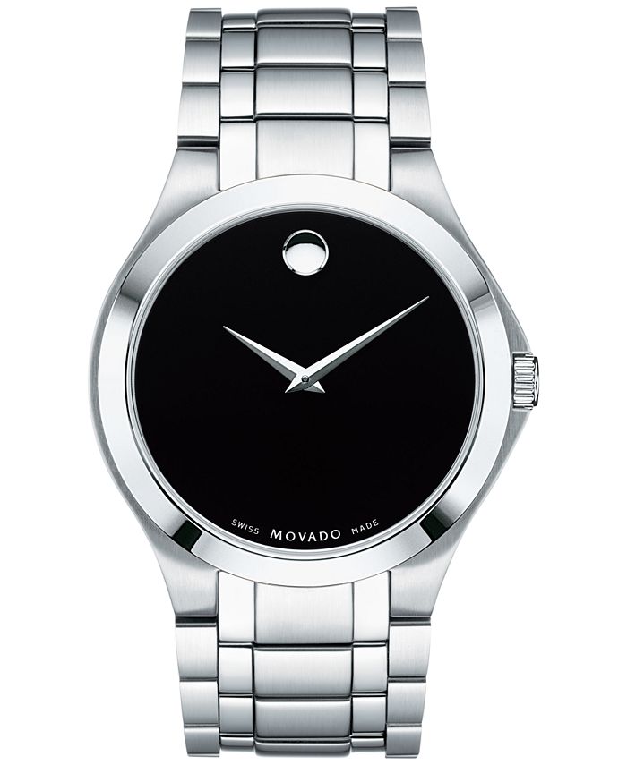 Movado Men's Swiss Collection Stainless Steel Bracelet Watch 40mm 