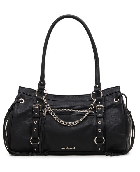 Женская сумка Madden Girl Large Chain Detail Tote, цвет: Чёрный
