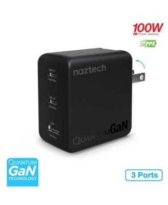 Nexus T100 100W USB-C PD 3-Port Wall Charger for Laptops, Tablets & Phones
